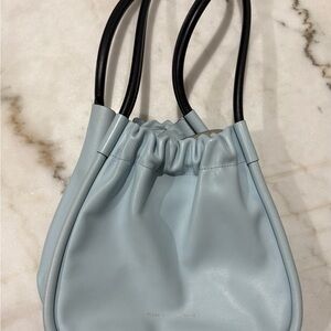 Proenza Schouler Blue Shoulder Bag with Leather Accents